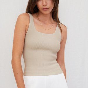 Babaton sculpt knit tank aritzia